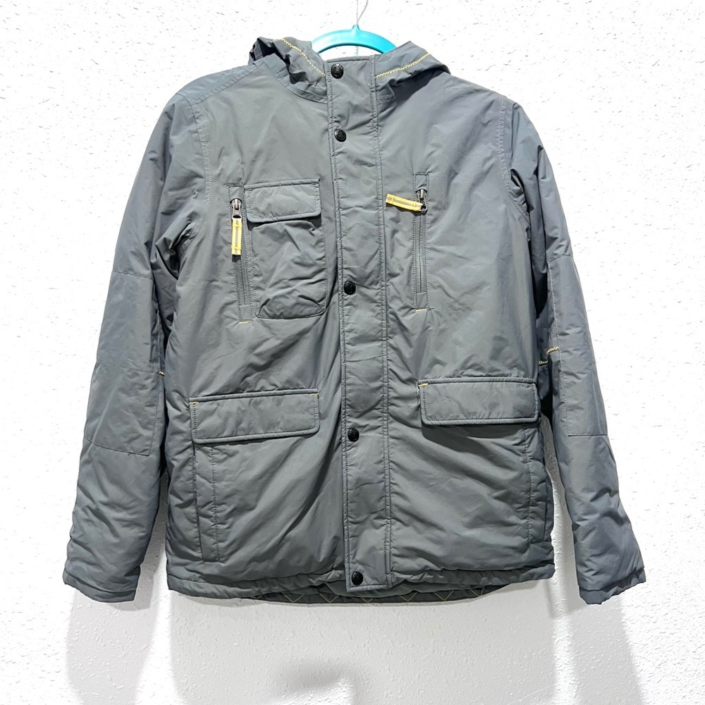 Land's End Kid's Gray Hooded parka L (14-16)